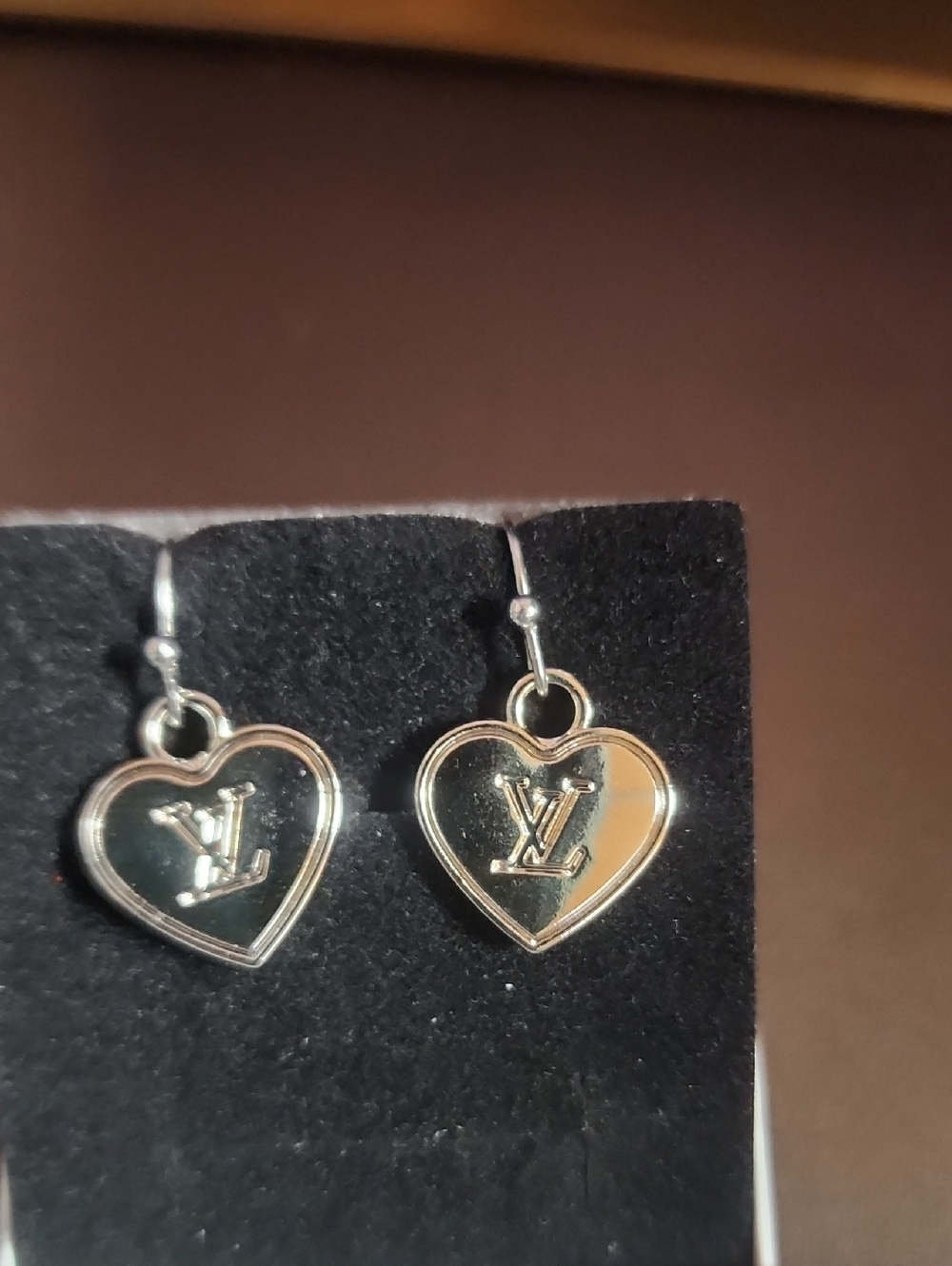 Louis Vuitton Heart Shape Charms W/ Added Fish Hook Earrings